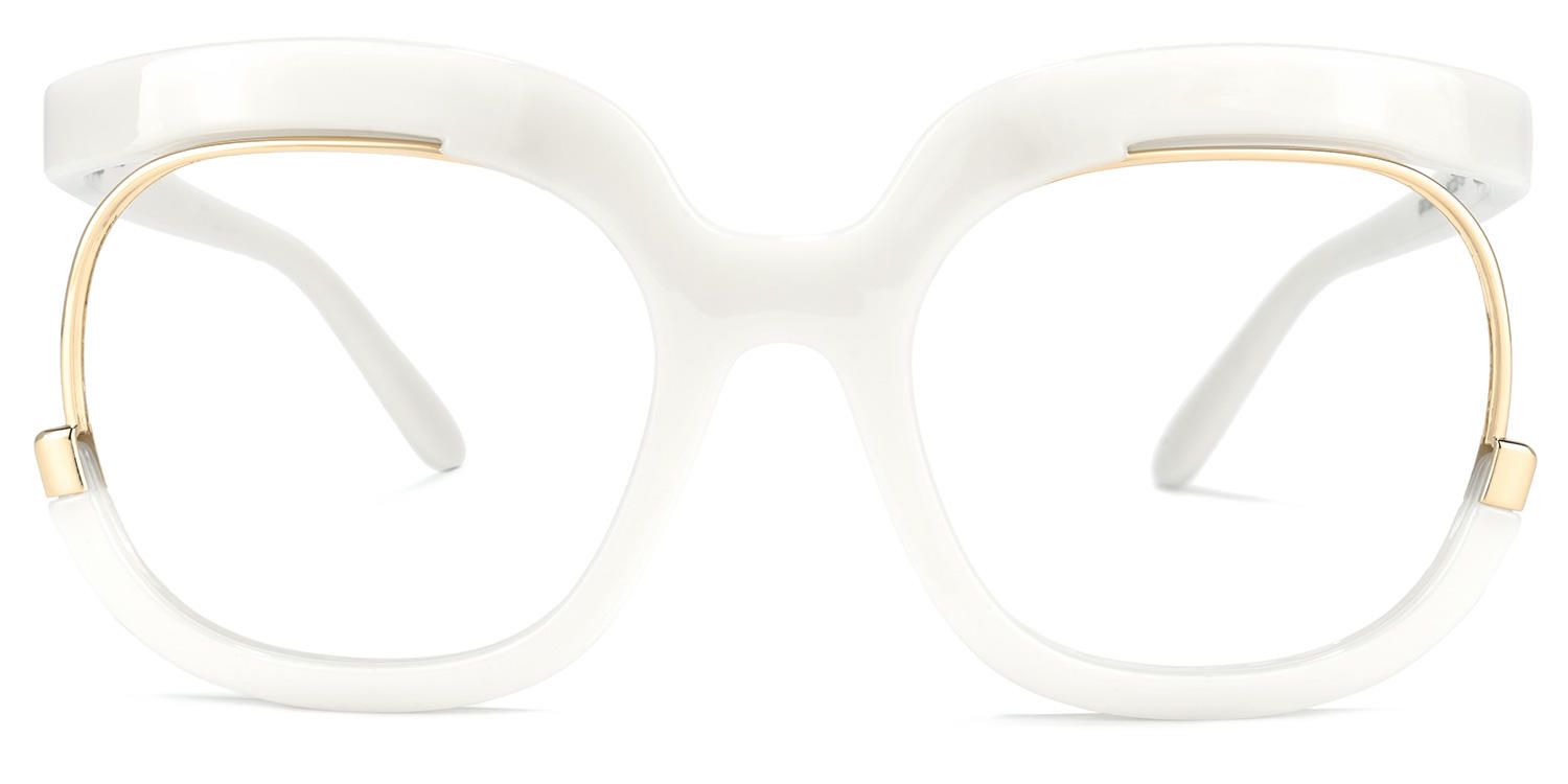 Darice Round White Eyeglasses and Thin Glasses Frames0