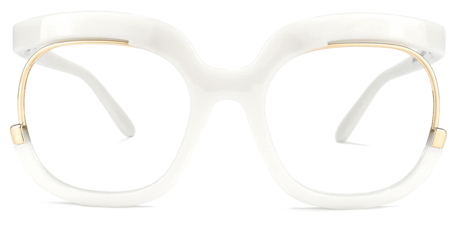 Darice Round White Eyeglasses and Thin Glasses Frames0
