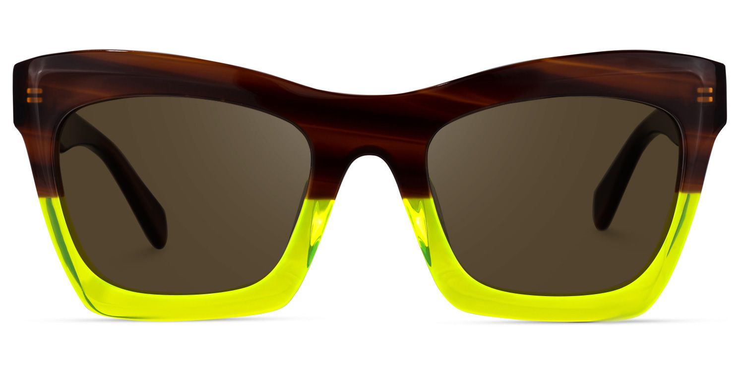 Benitez Square Green Sunglasses | Zeelool Glasses0