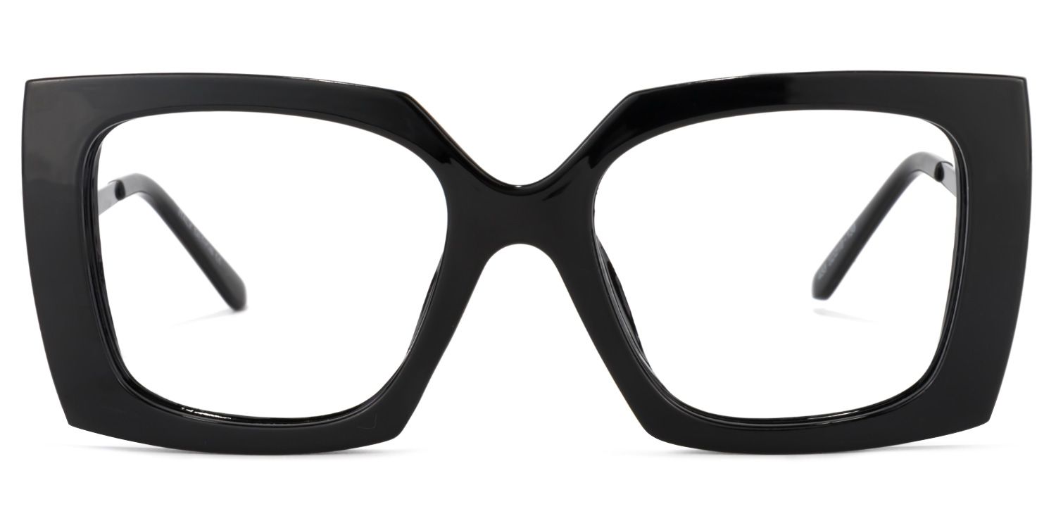 Landen Square Black Glasses | Zeelool Glasses