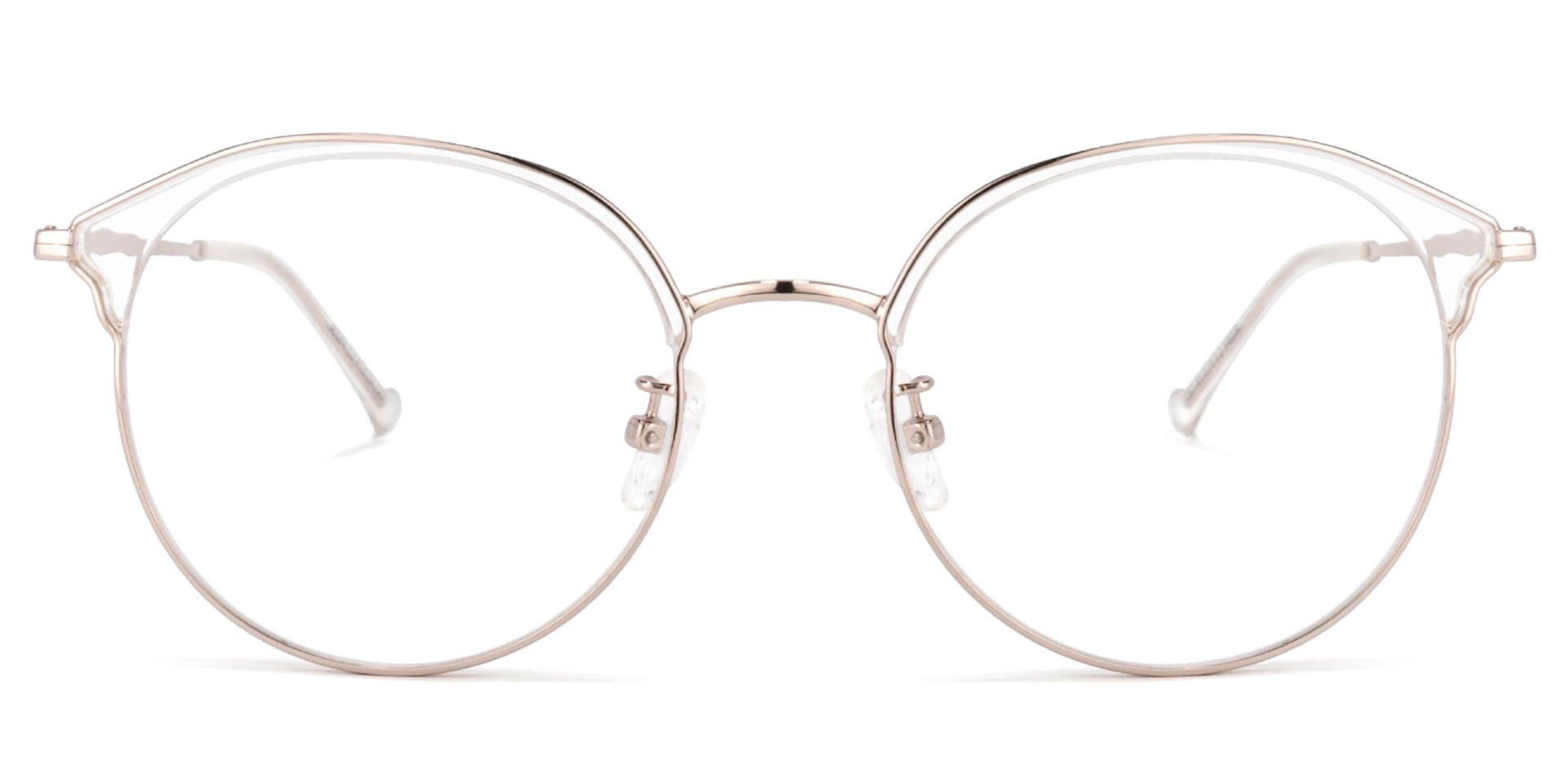 Edwards Geometric Rose-Gold Glasses | Zeelool Glasses0