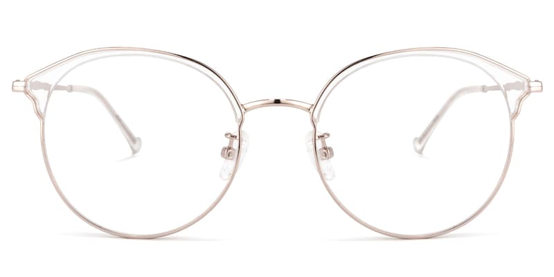 Edwards Geometric Rose-Gold Glasses | Zeelool Glasses0