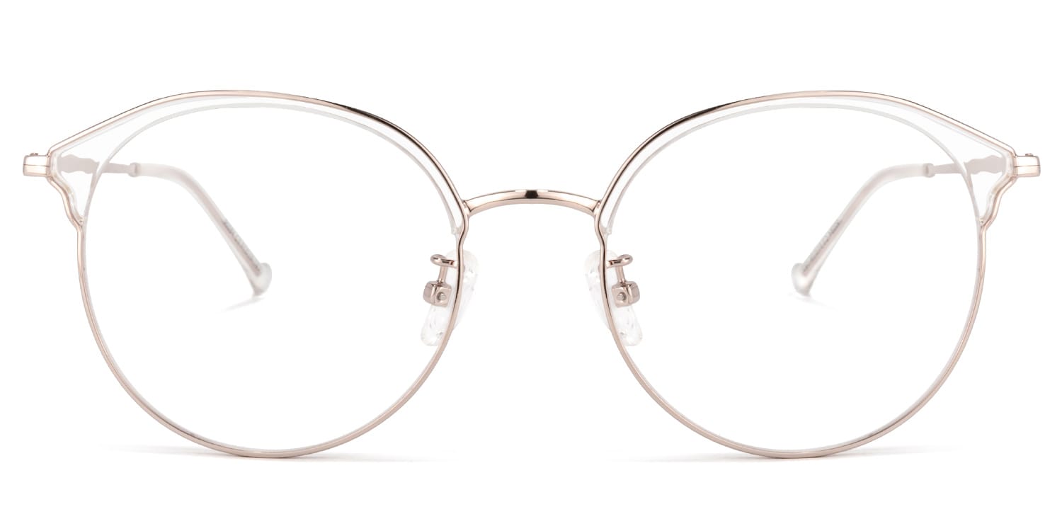Edwards Geometric Rose-Gold Glasses | Zeelool Glasses0