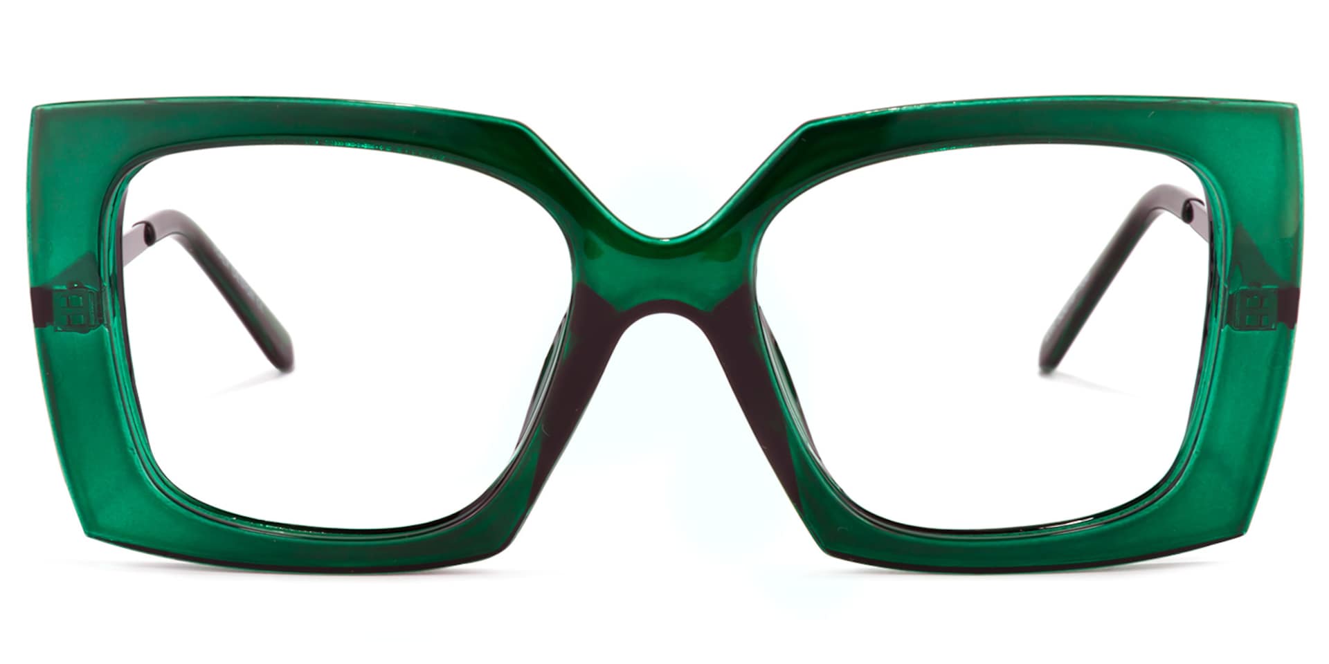 Landen Square Dark-Green Glasses | Zeelool Glasses0