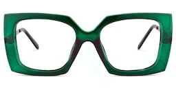 Landen Square Dark-Green Glasses0