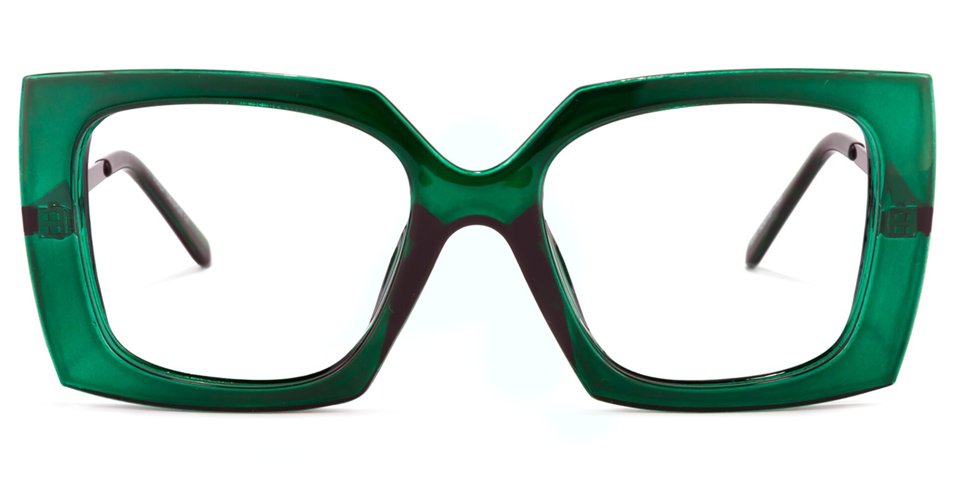 Landen Square Dark-Green Glasses | Zeelool Glasses0
