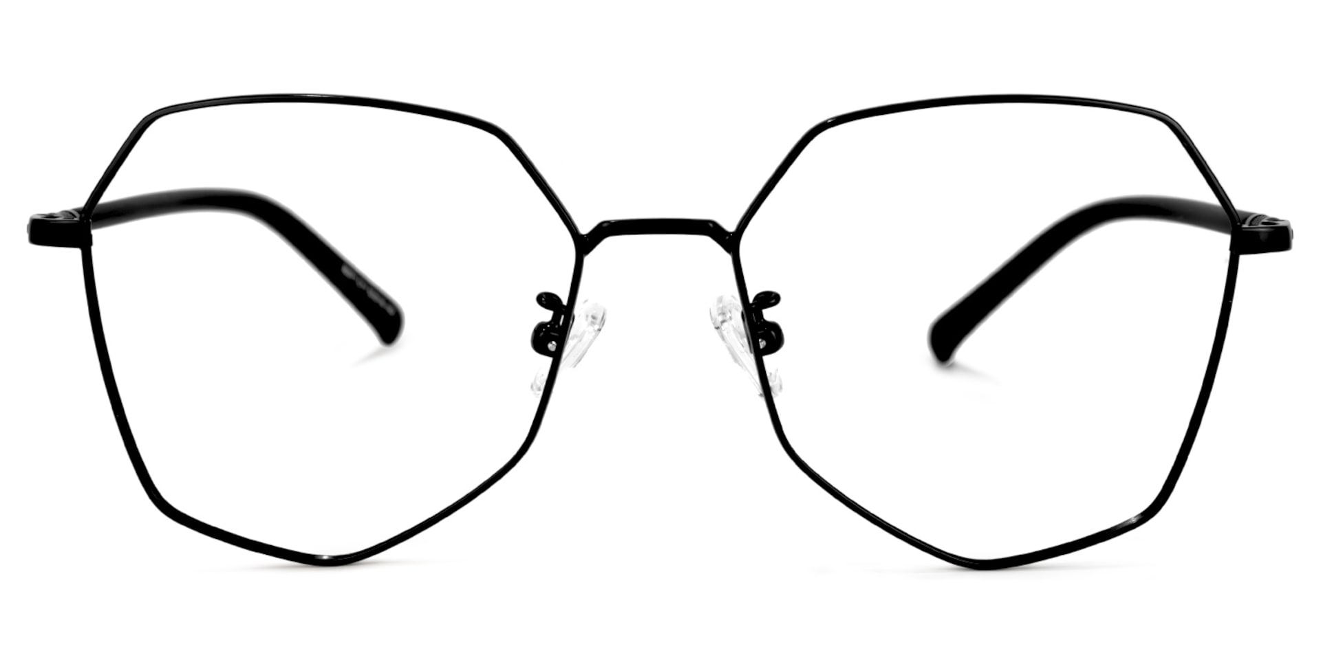 Crumpton Geometric Black Glasses | Zeelool Glasses0