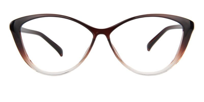Iris Cat Eye Brown Glasses | Zeelool Glasses0