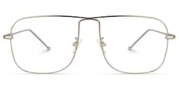 Jacqlyn Square Silver Glasses0