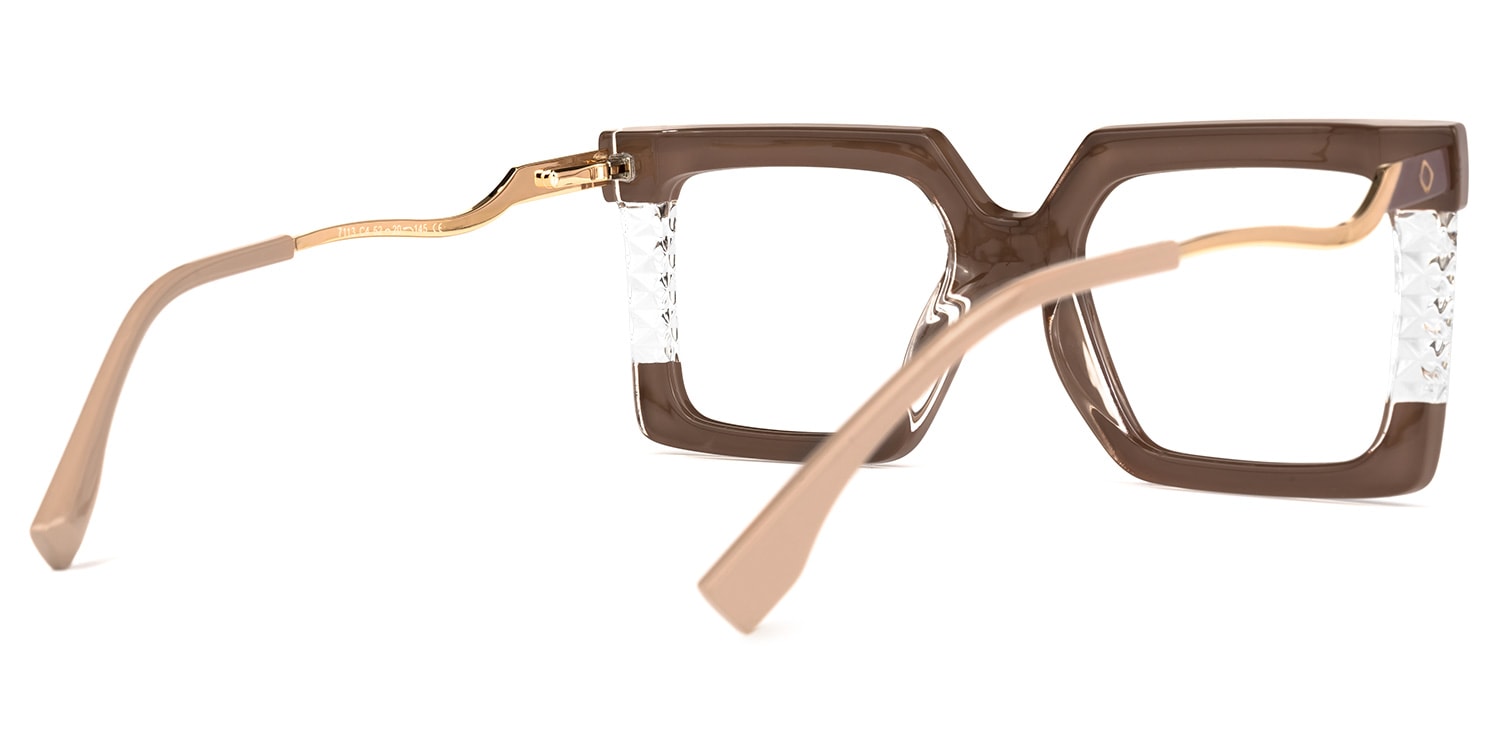 Smile様2点 Gashi Square Brown Glasses | Zeelool Glasses