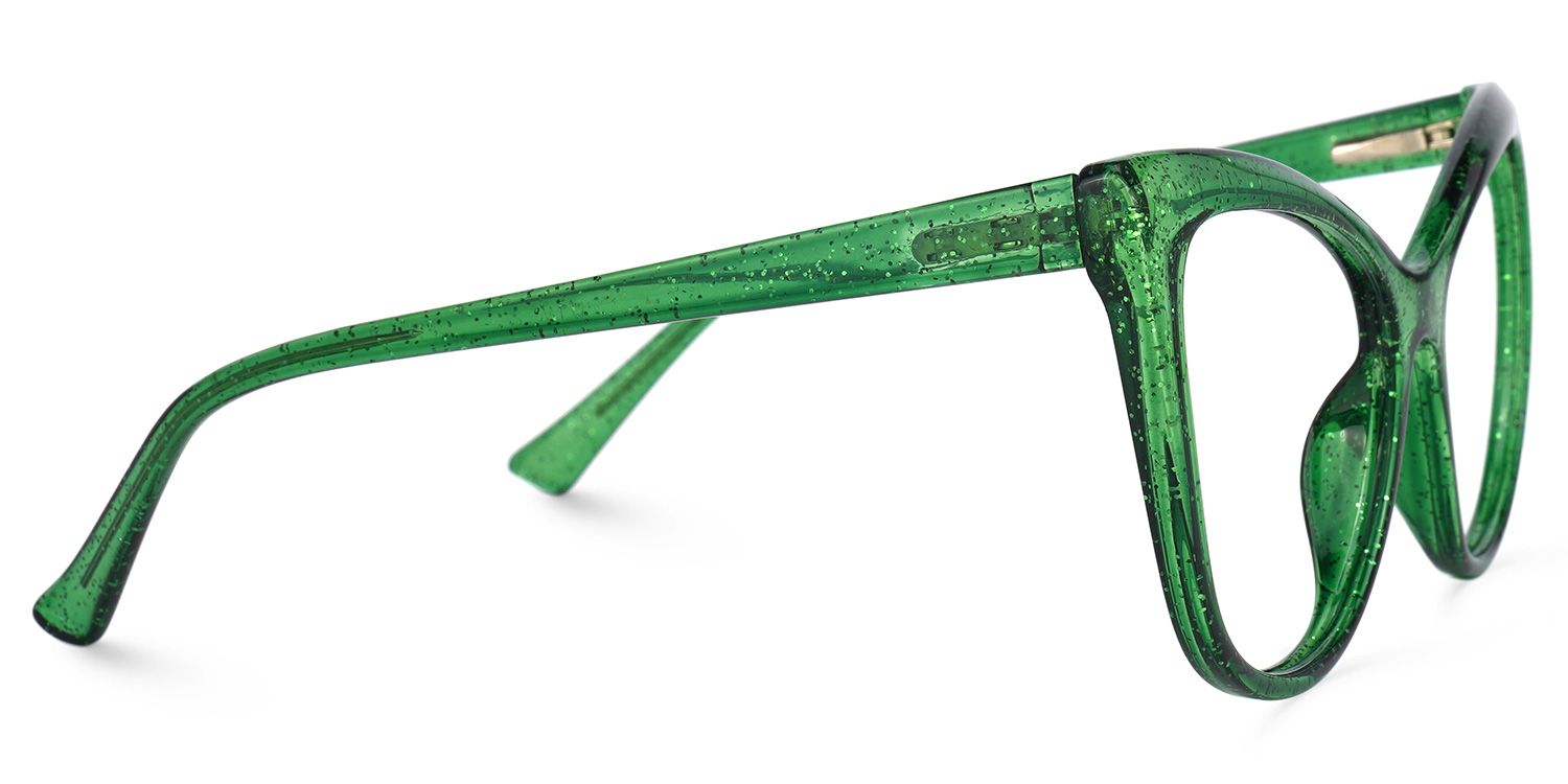 Gomez Cateye Green Glasses | Zeelool Glasses2