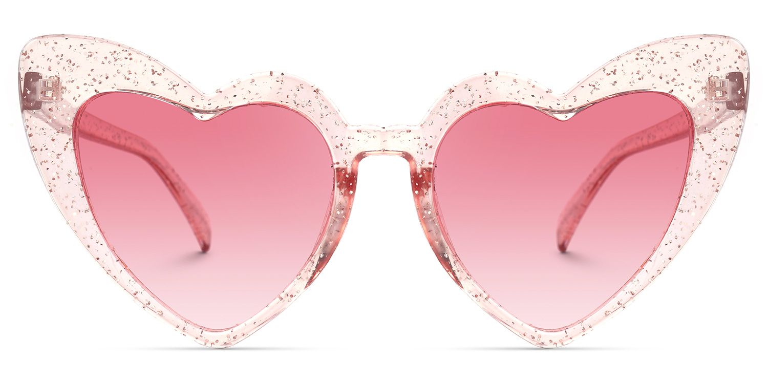 Monkina Heart Pink Sunglasses | Zeelool Glasses0