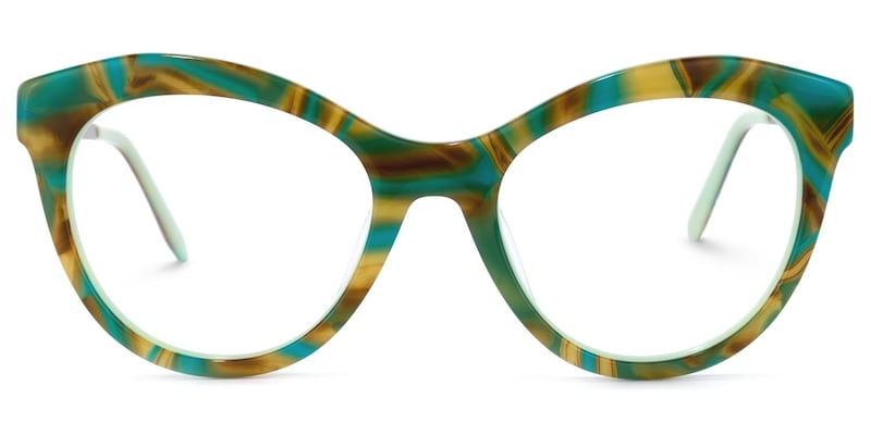 Mileva Cateye Green-Floral Glasses | Zeelool Glasses0