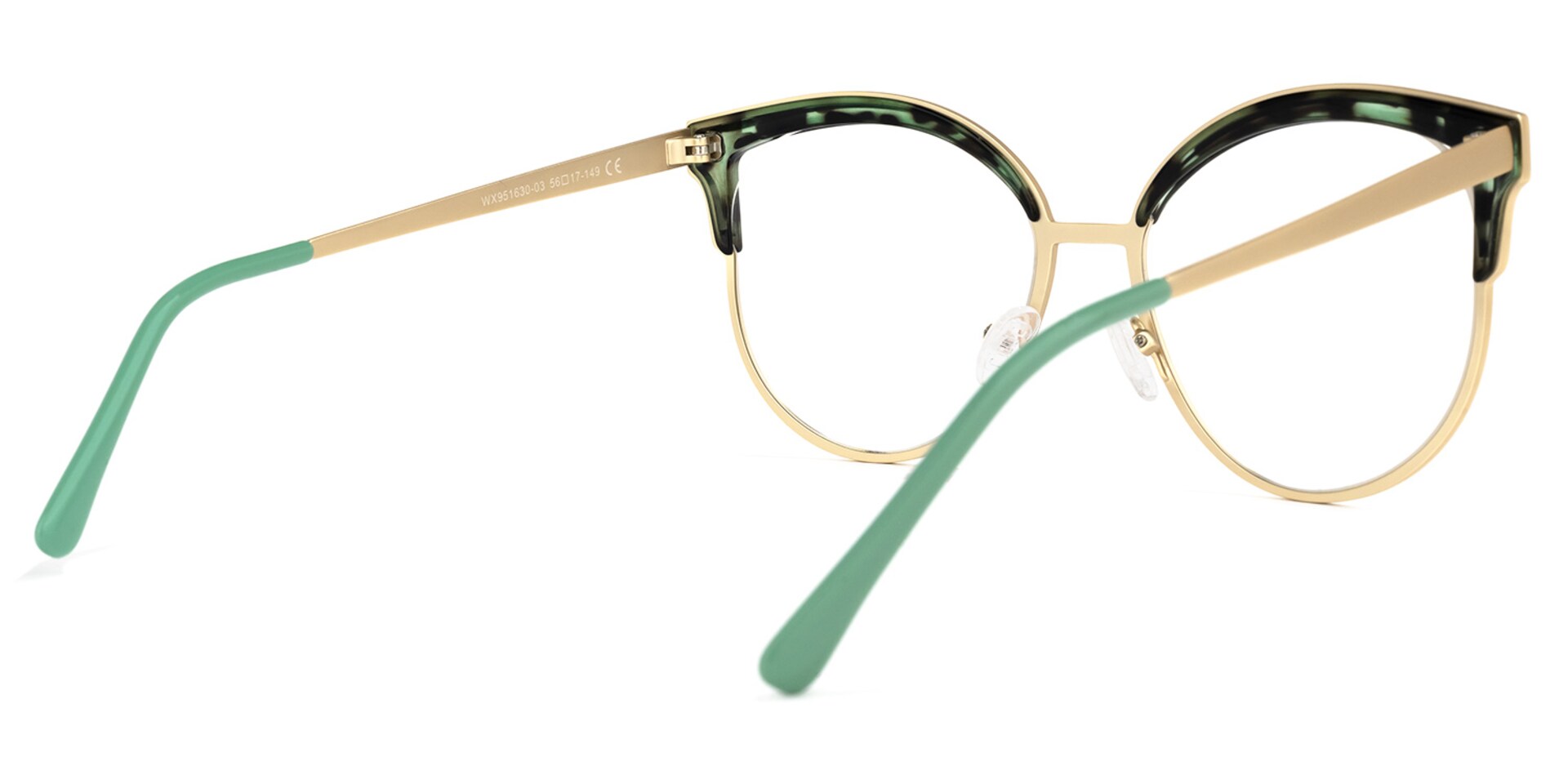 Laureano Browline Green-Tortoise Glasses | Zeelool Glasses3