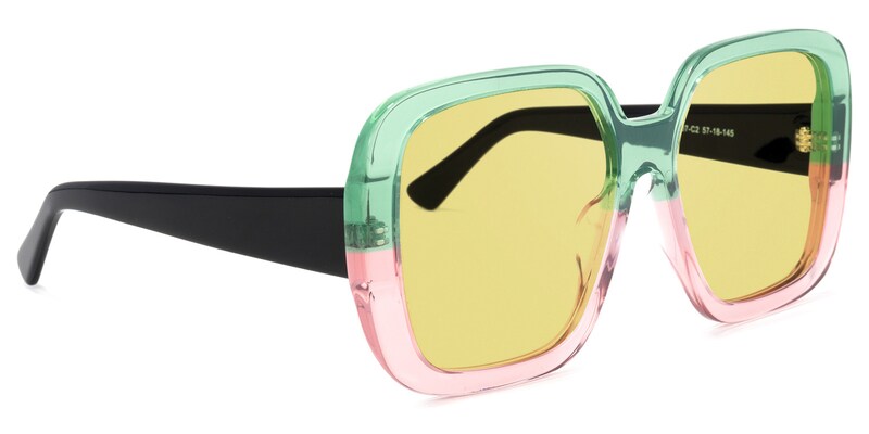 Nikolas Square Green Sunglasses | Zeelool Glasses2