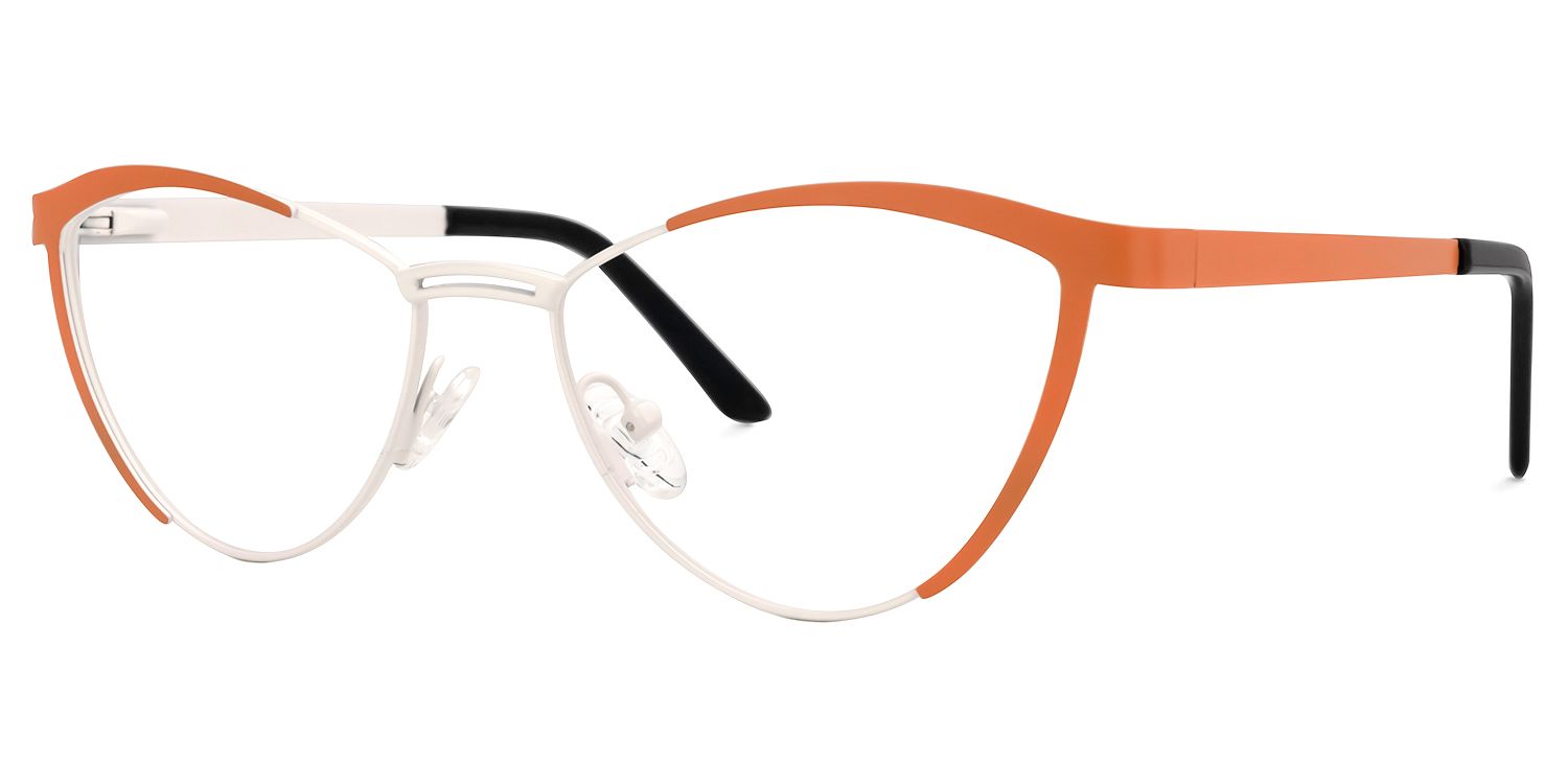 Sydney Cat Eye Orange Glasses | Zeelool Glasses1