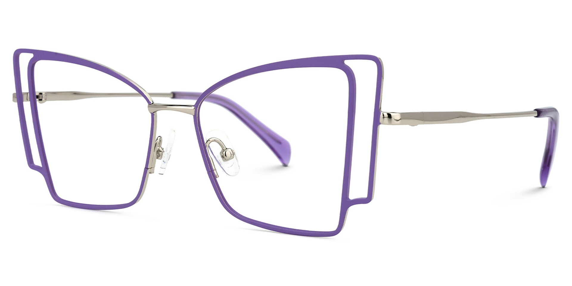Tapacia Geometric Purple Glasses | Zeelool Glasses1