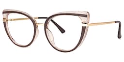Medinas Cateye Khaki Glasses1
