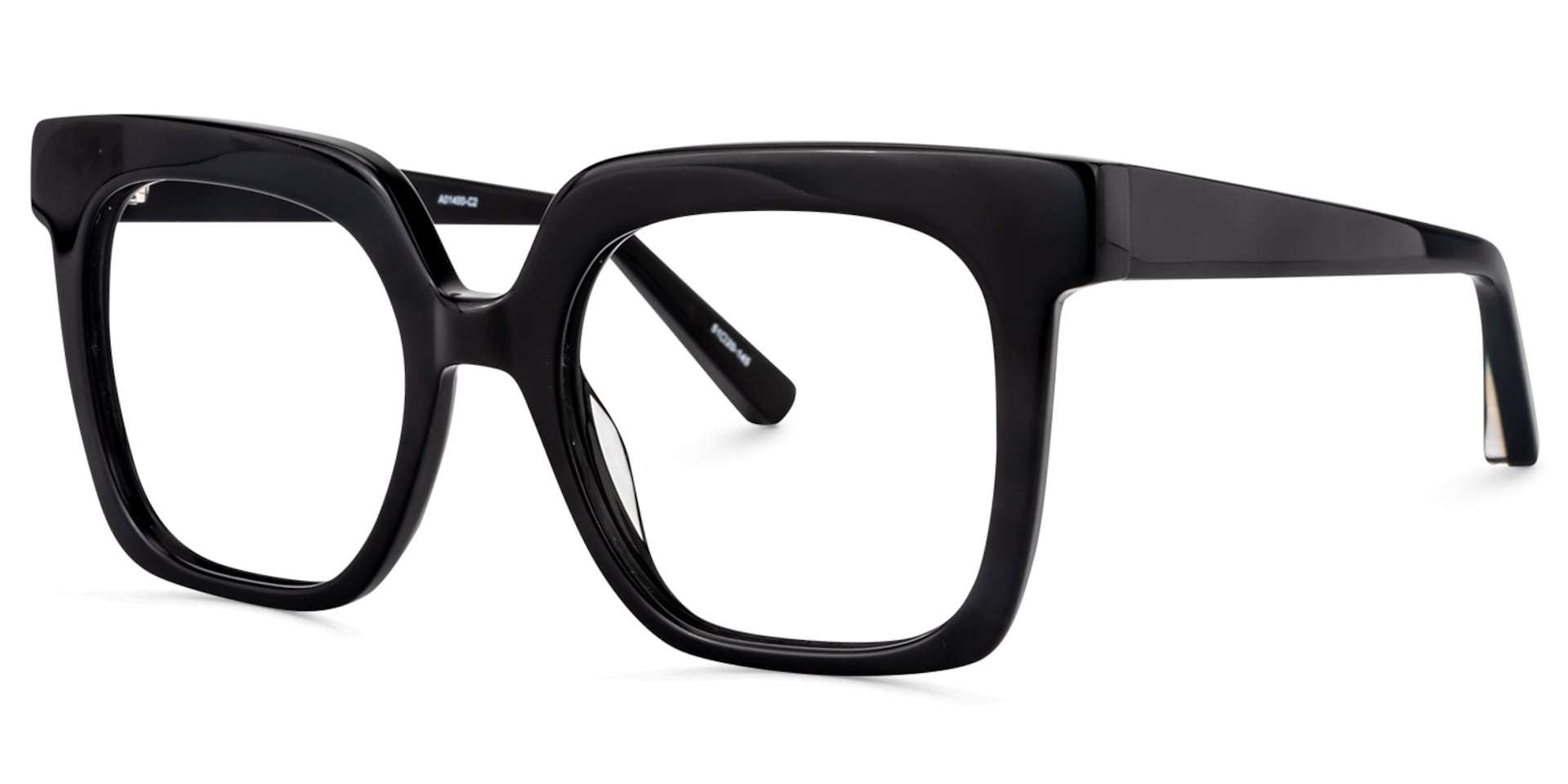 Dexter Square Black Glasses | Zeelool Glasses2