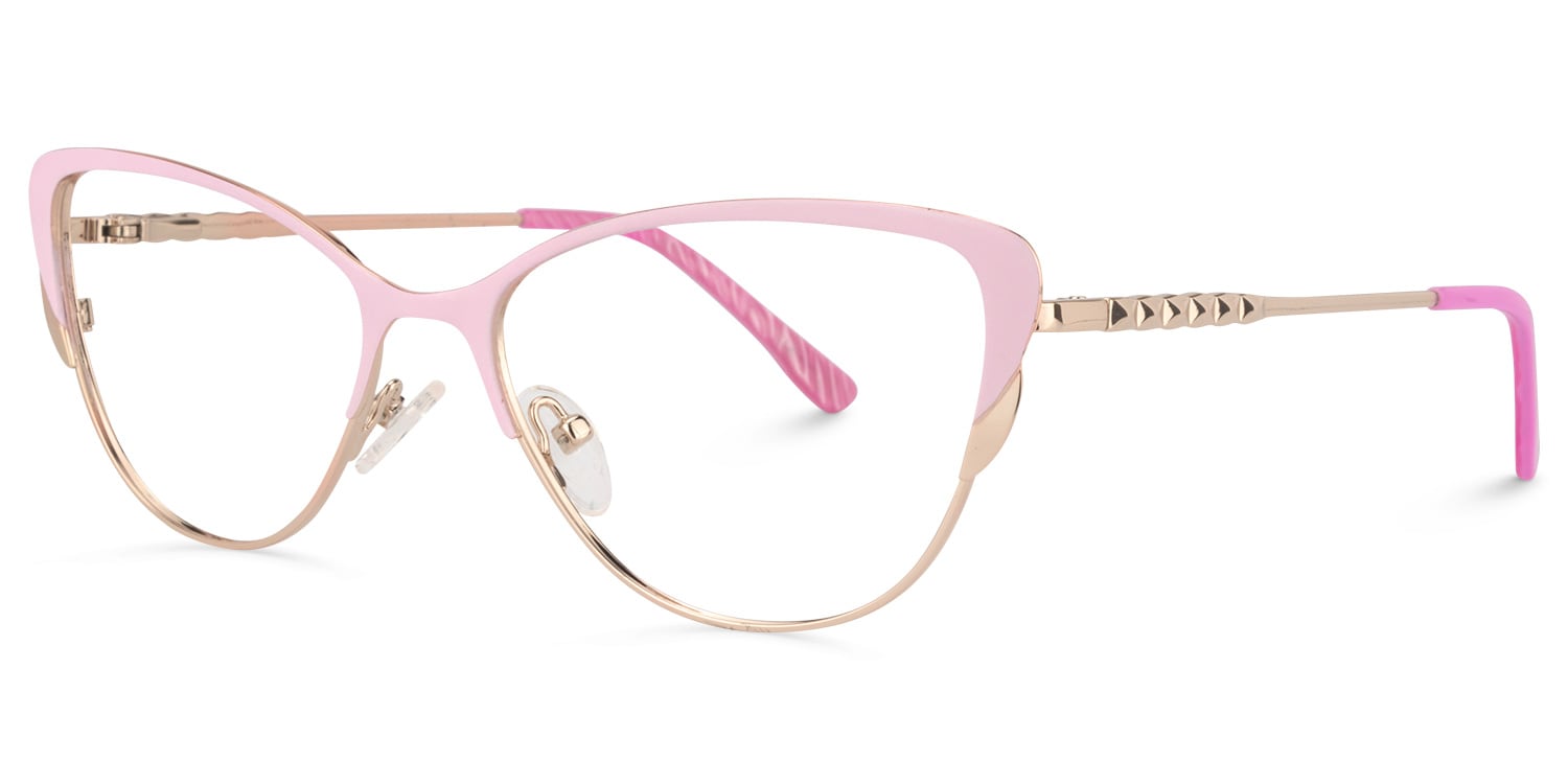 Donald Cat Eye Pink Glasses | Zeelool Glasses1