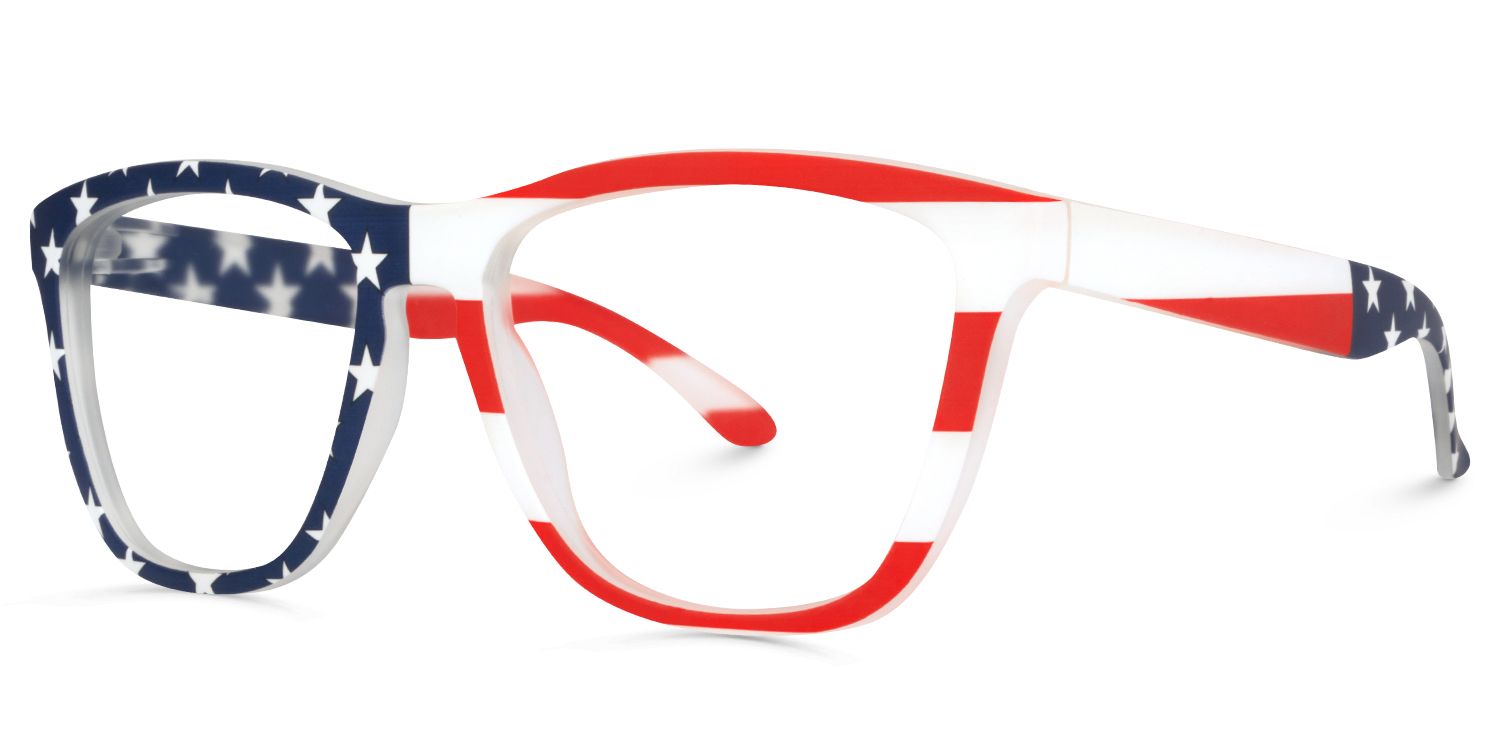 Pedro Square USA Flag Glasses | Zeelool Glasses1