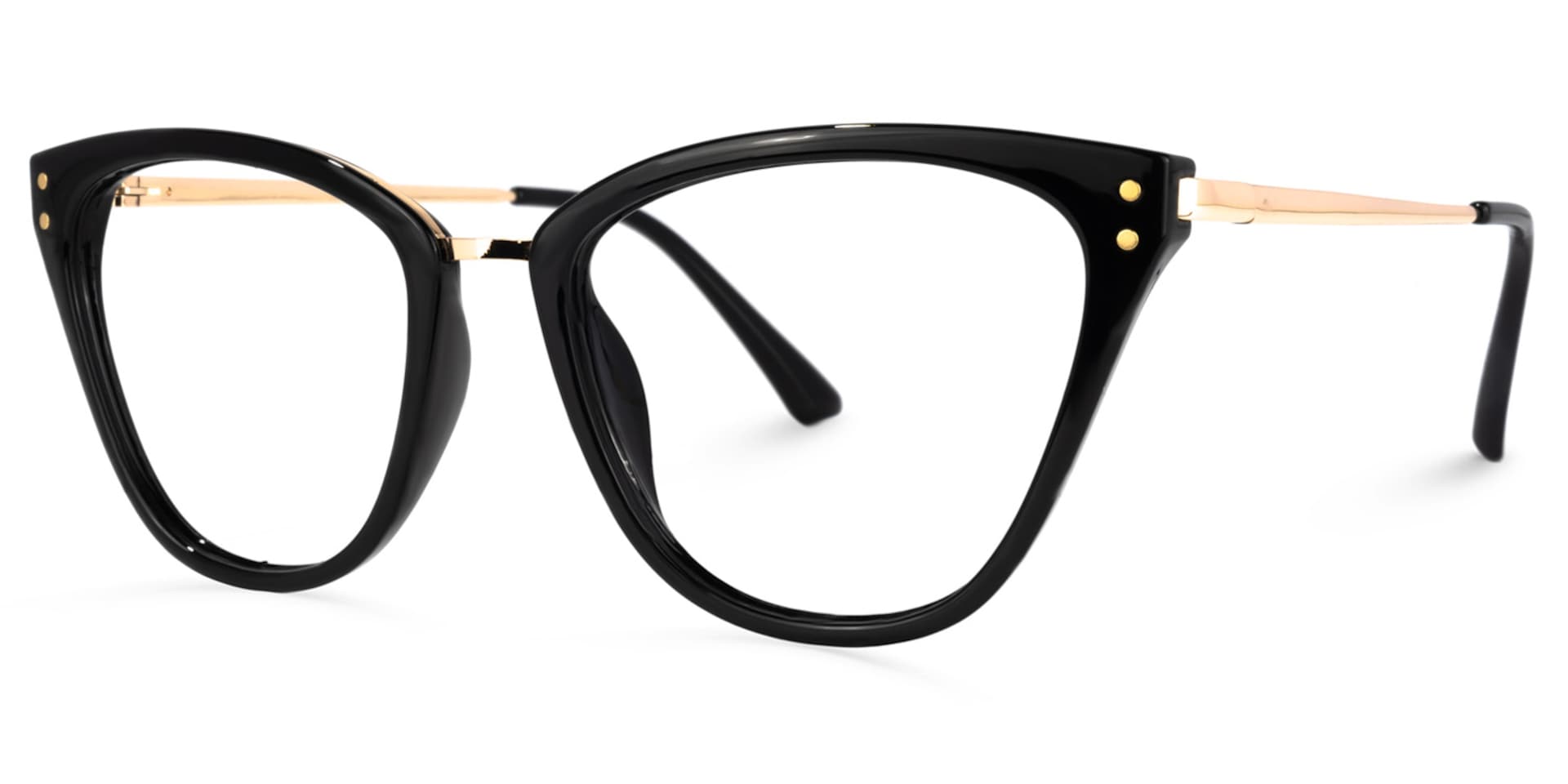 Hudson Cateye Black Glasses | Zeelool Glasses1