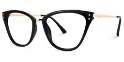 Hudson Cateye Black Glasses1