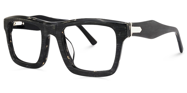 Riley Rectangle Black Glasses
