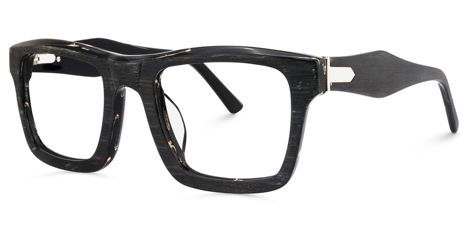 Rectangle Black Glasses | Zeelool Glasses1