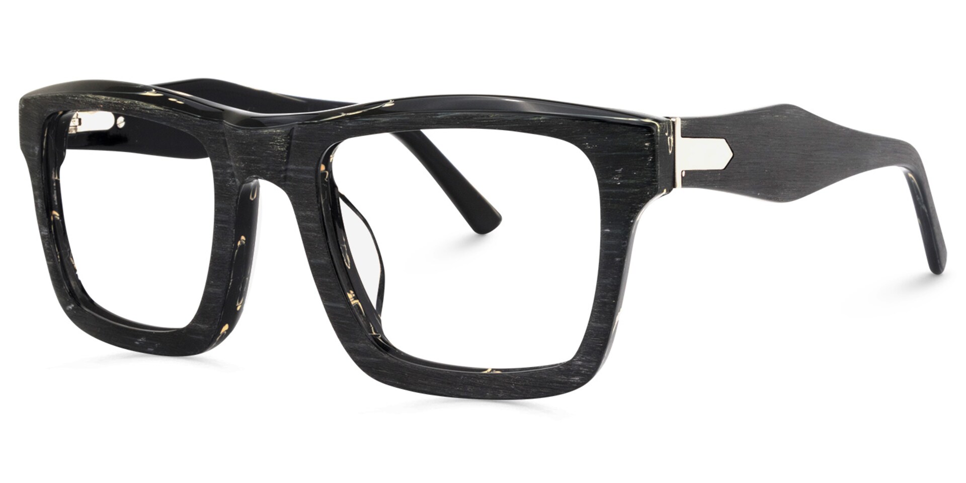 Riley Rectangle Black Glasses | Zeelool Glasses1