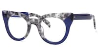 Godwin Cateye Blue Glasses1