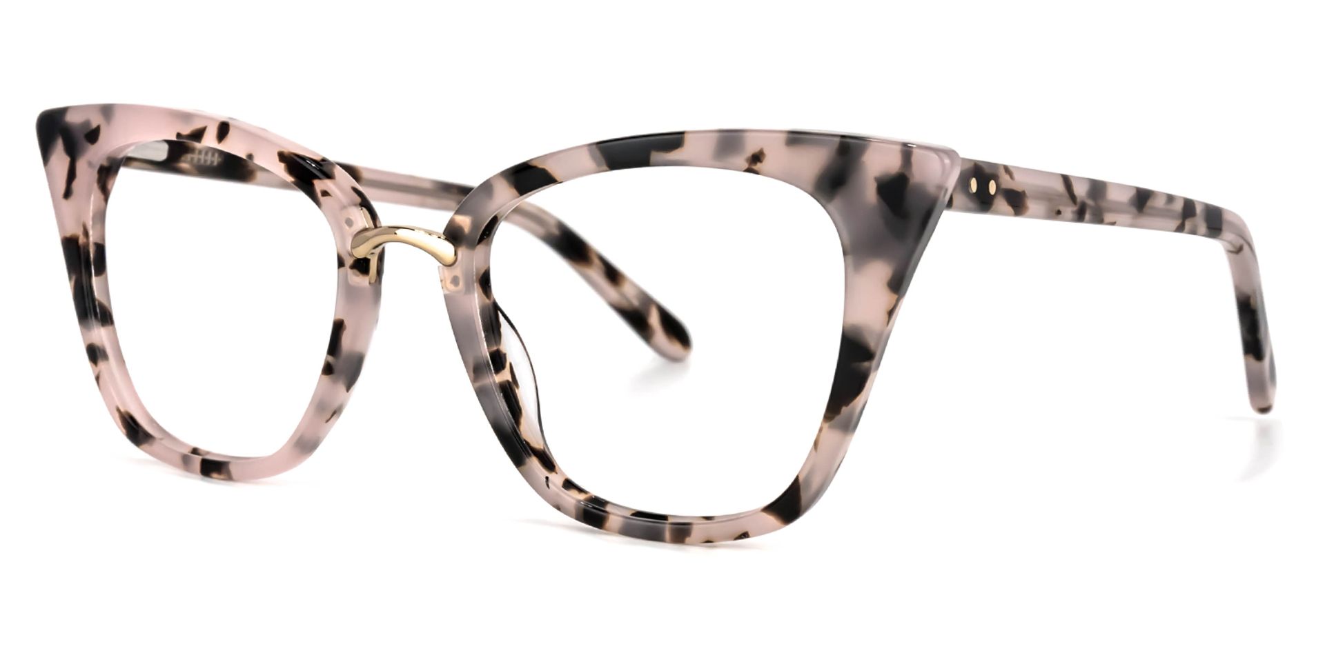 Martha Cat Eye Pink Floral Glasses | Zeelool Glasses1