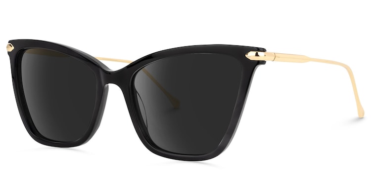 Hilary Butterfly Black Sunglasses