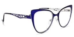 Eileen Cateye Blue Glasses2