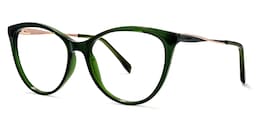 Frances Cateye Dark-Green Glasses2