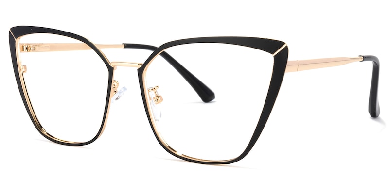 Maxwell Cateye Black Glasses | Zeelool Glasses1