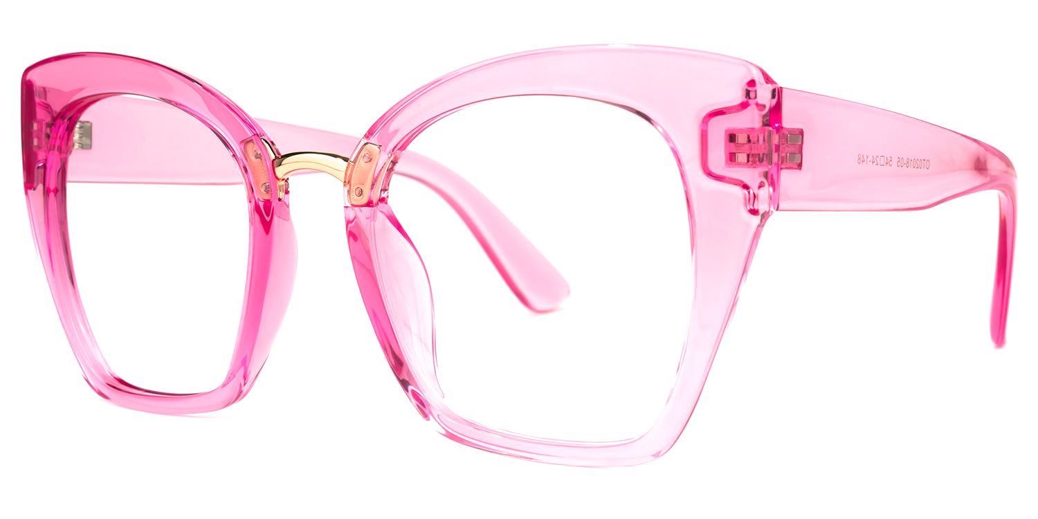 Denis Cat Eye Pink Glasses | Zeelool Glasses1