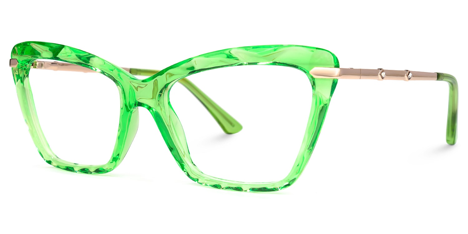 Juliet Cateye Green Glasses1