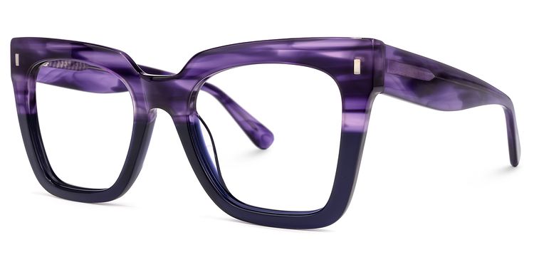 Kathya Purple Square Glasses