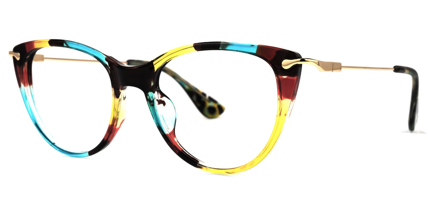 Clement Cat Eye Floral Glasses1