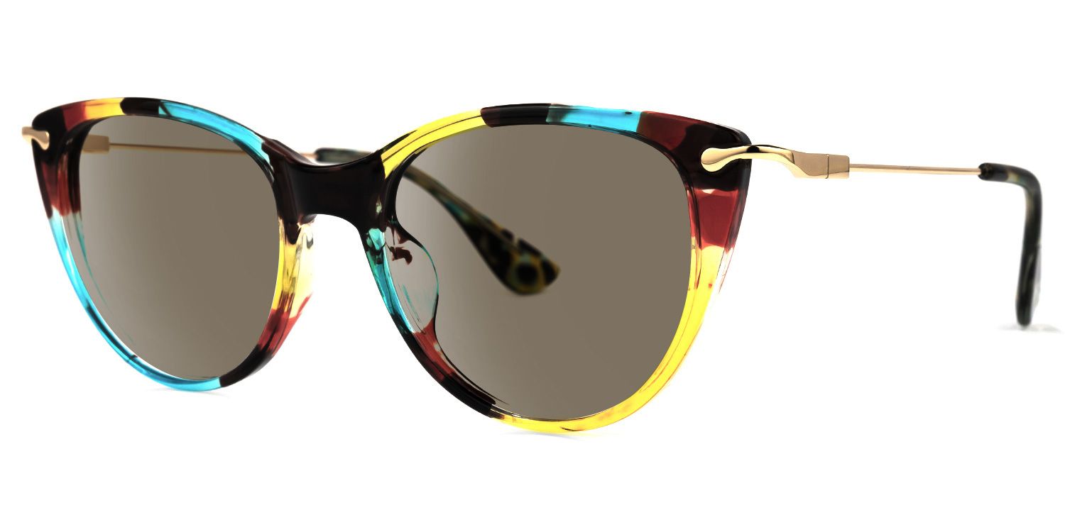 Clement Cat Eye Floral Sunglasses | Zeelool Glasses1