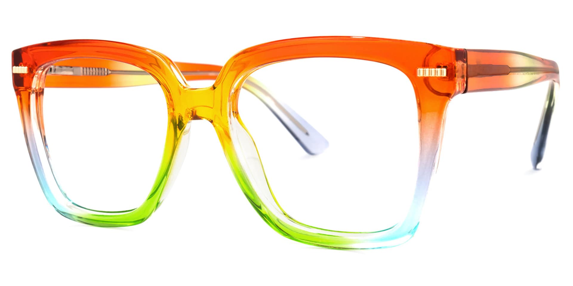 Luna Square Orange Glasses | Zeelool Glasses1