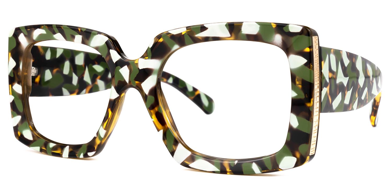 Yael Square Green Glasses | Zeelool Glasses1