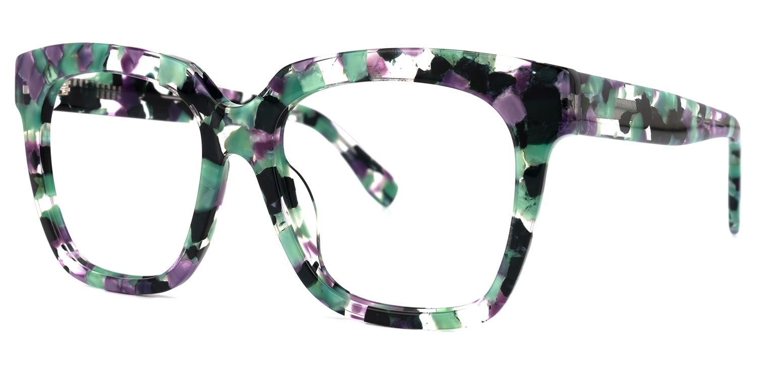 Xion Square Sea-Green Glasses | Zeelool Glasses1