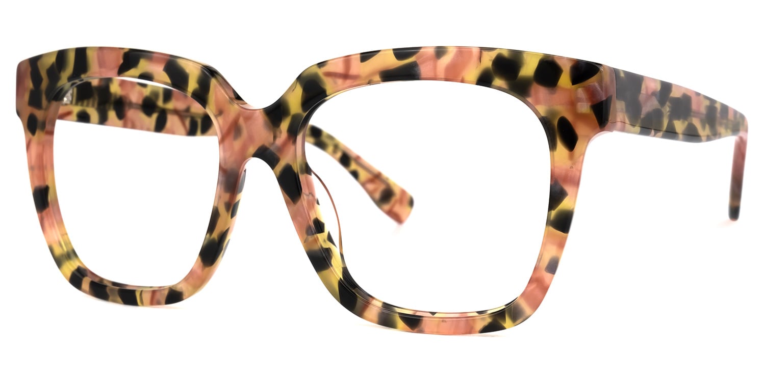 Xion Square Pink-Tortoise Glasses | Zeelool Glasses