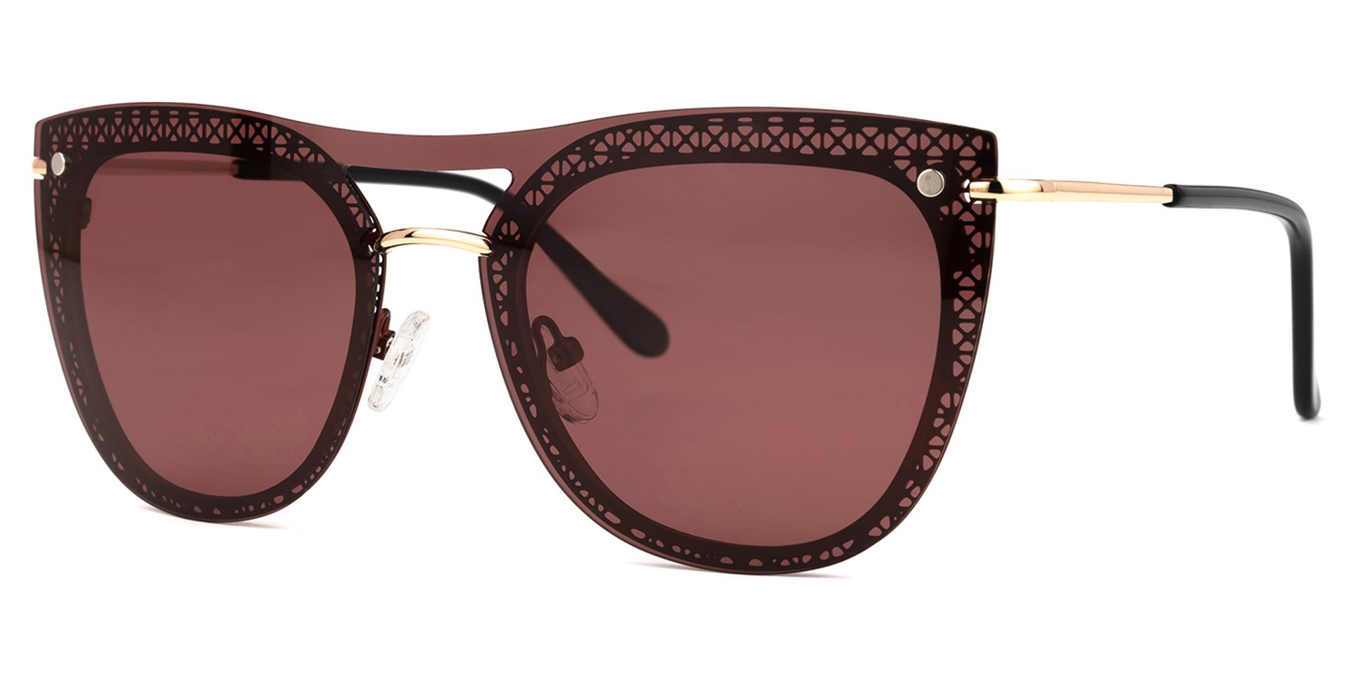 Hussain Clip-on Red Glasses | Zeelool Glasses2