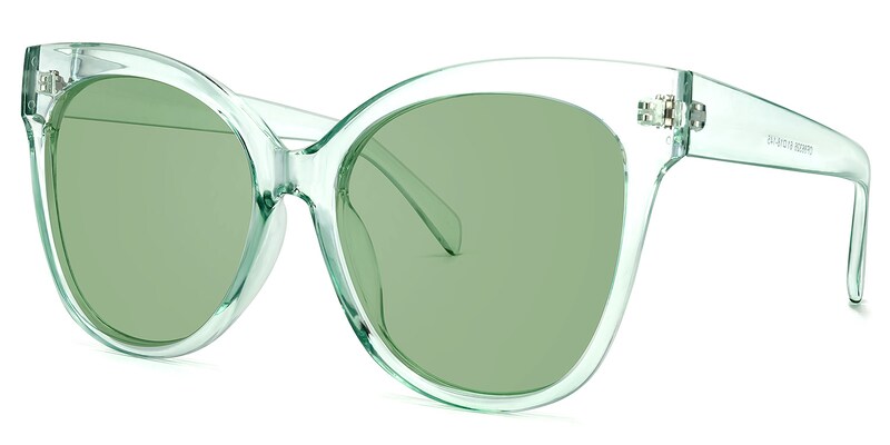 Mario Cateye Green Sunglasses | Zeelool Glasses1