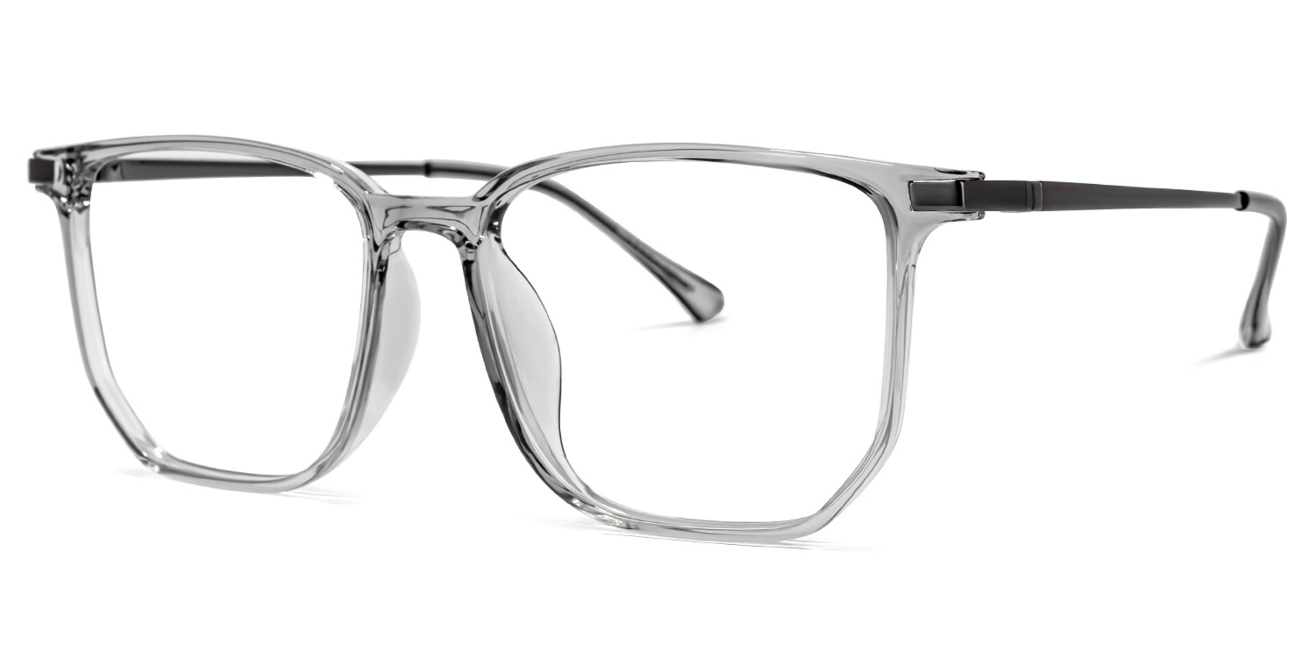 Fezell Square Gray Glasses | Zeelool Glasses1