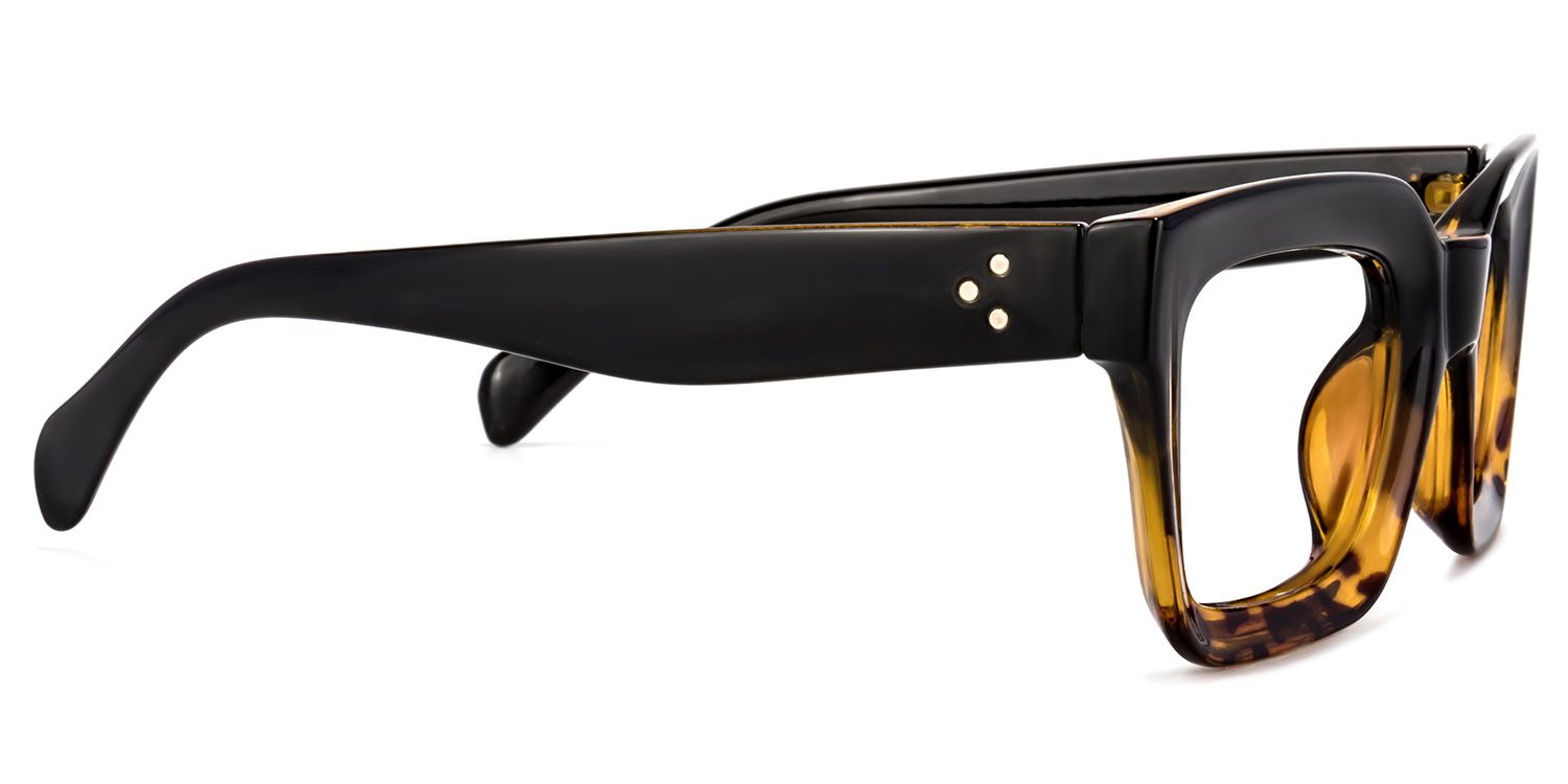 Nevaeh Square Yellow-Tortoise Glasses | Zeelool Glasses3