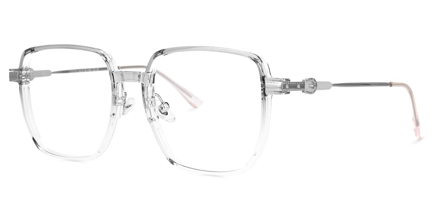 Djibril Square Gray Glasses | Zeelool Glasses1